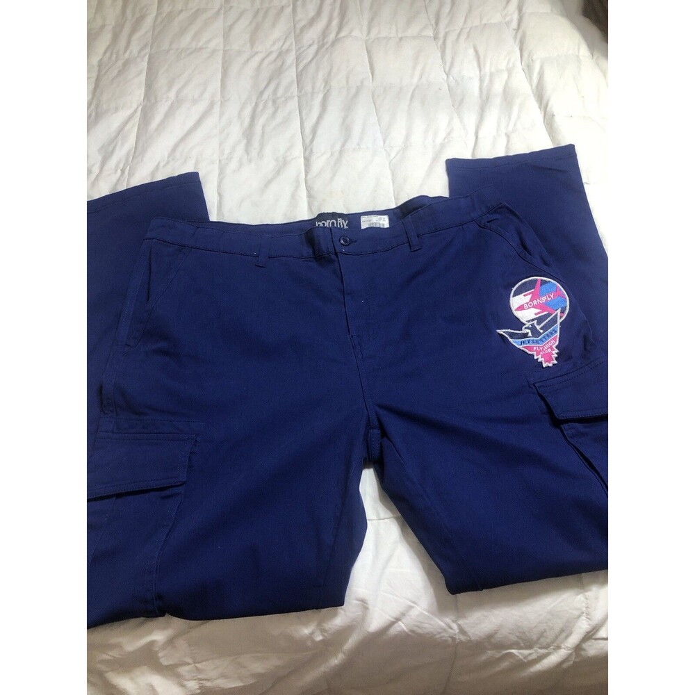 Men's Born Fly Blue Twill  Pants. New Vivid Color Size 42/34